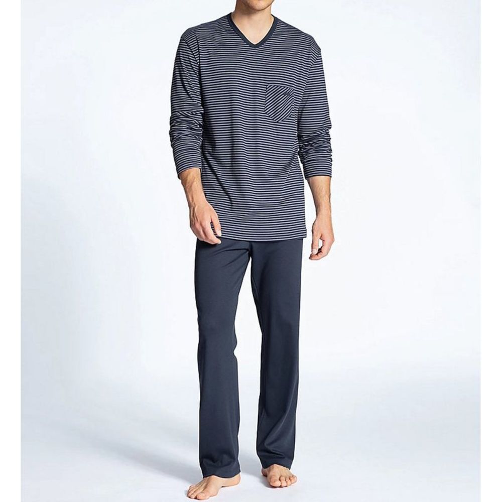 Calida Relax Streamline Pajama Pant Set -  Dark Sapphire  41667